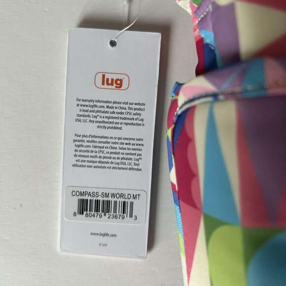 Lug Compass Crossbody Bag Disney Small World Multi NWT - Picture 10 of 12